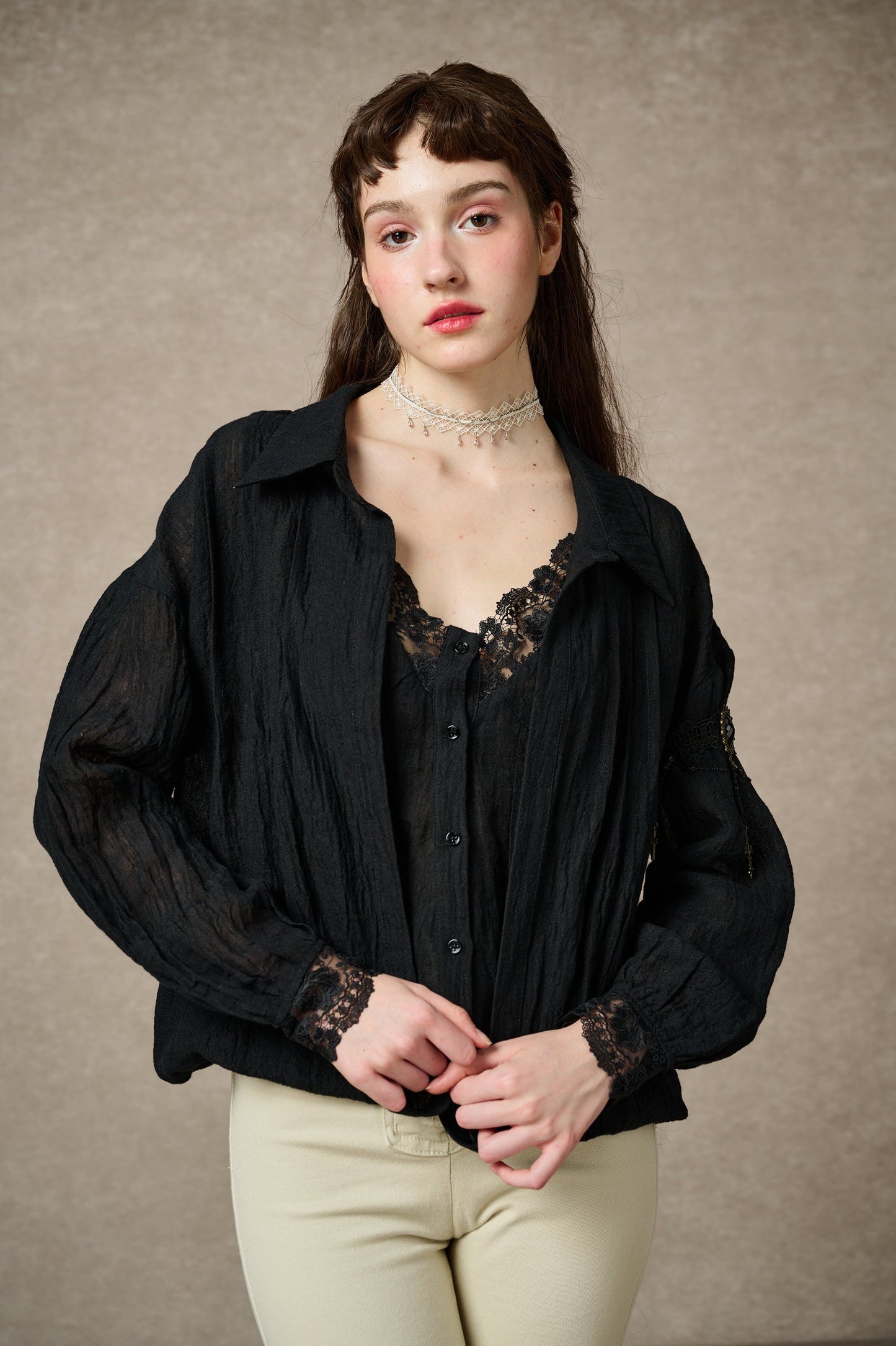 TIFFANY LINEN LAYERS SHIRT