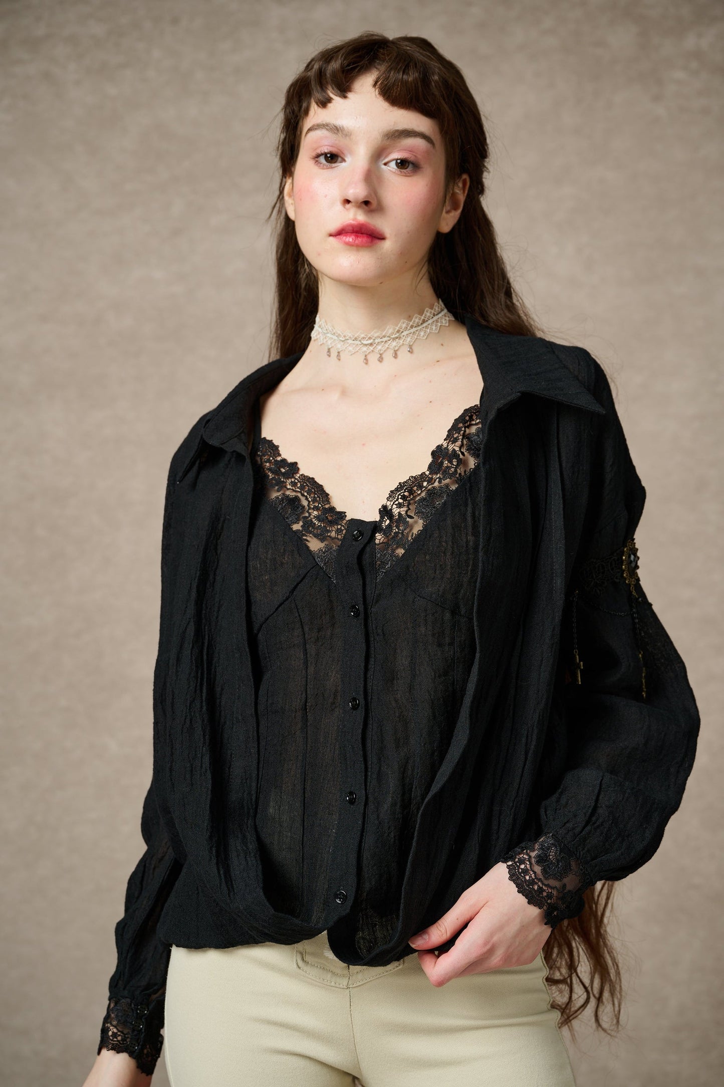 TIFFANY LINEN LAYERS SHIRT