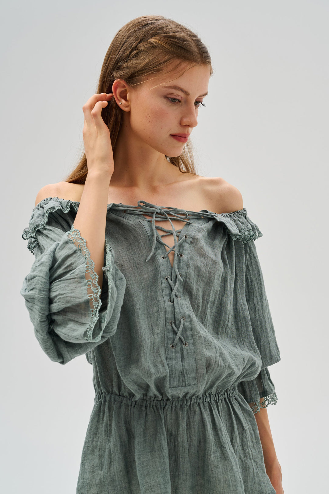 STELLA RUFFLED LACE FAIRY BLOUSE
