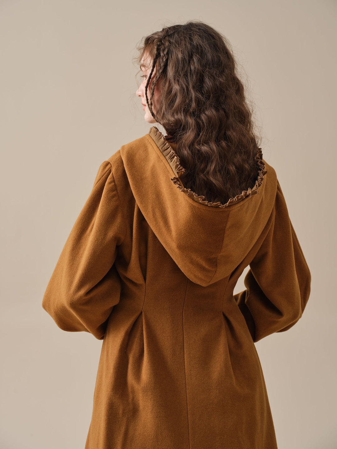 JACQUES LONG HOODED VICTORIAN COAT (100% WOOL)