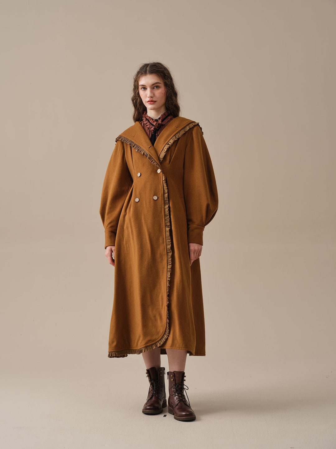 JACQUES LONG HOODED VICTORIAN COAT (100% WOOL)