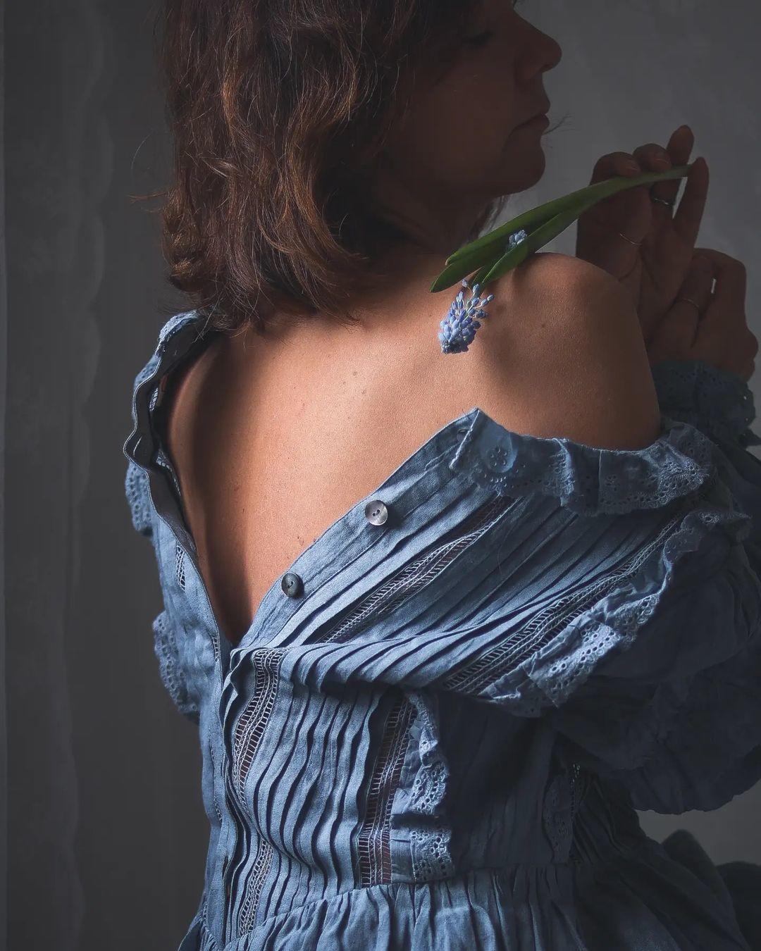 JASMINE ROMANTIC LINEN DRESS WITH FRENCH LACE