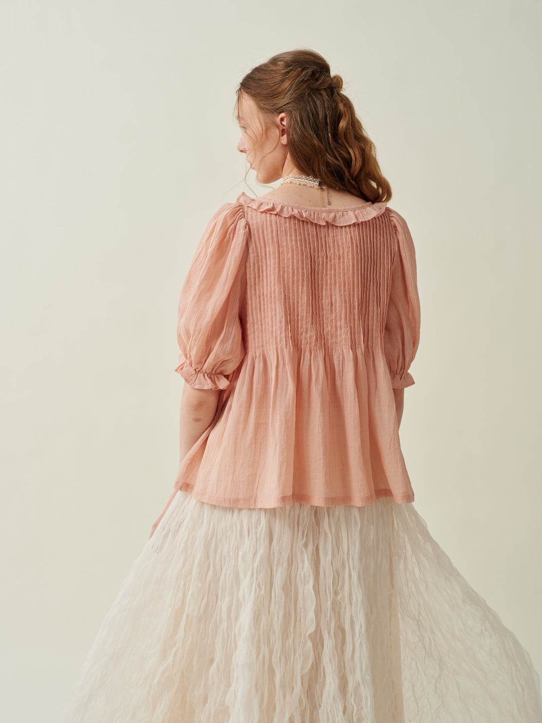 LOUISE HANDMADE VICTORIAN VINTAGE LINEN BLOUSE