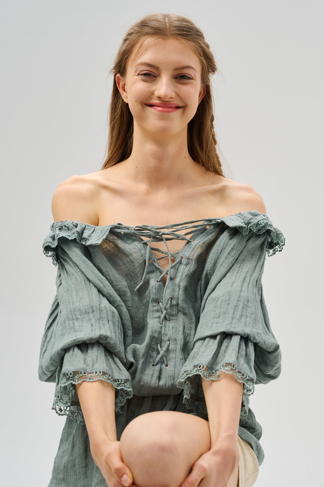 STELLA RUFFLED LACE FAIRY BLOUSE