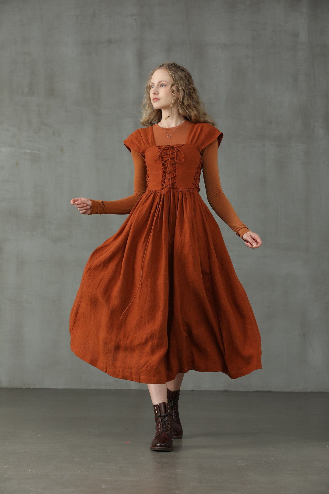 GLORY FRONT LACE-UP DRESS