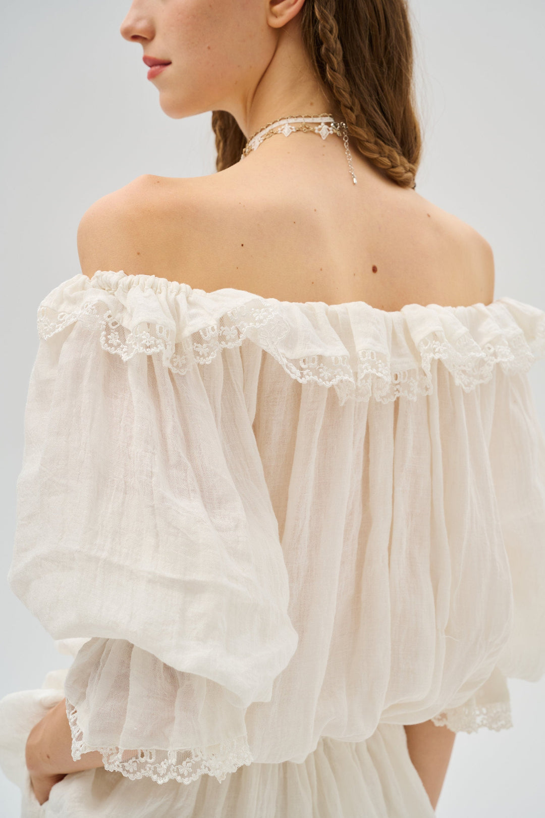 STELLA RUFFLED LACE FAIRY BLOUSE