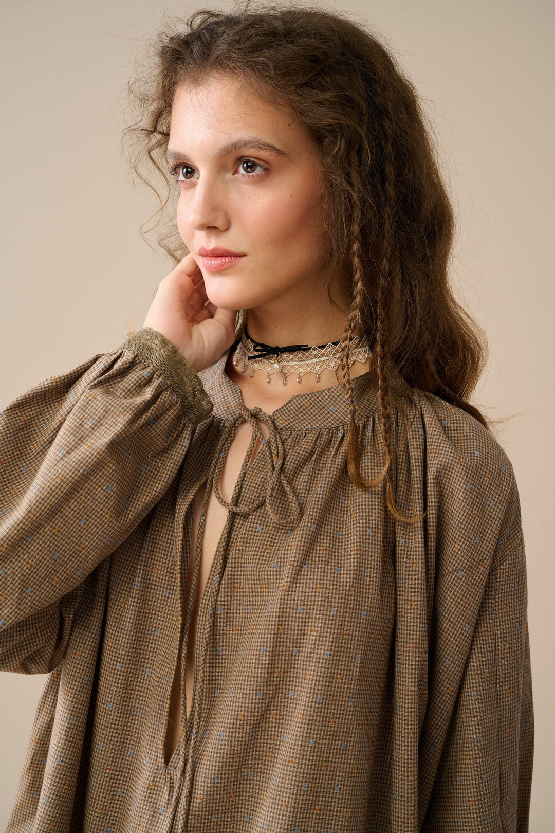 ZORA PUFF SLEEVE LINEN BLOUSE