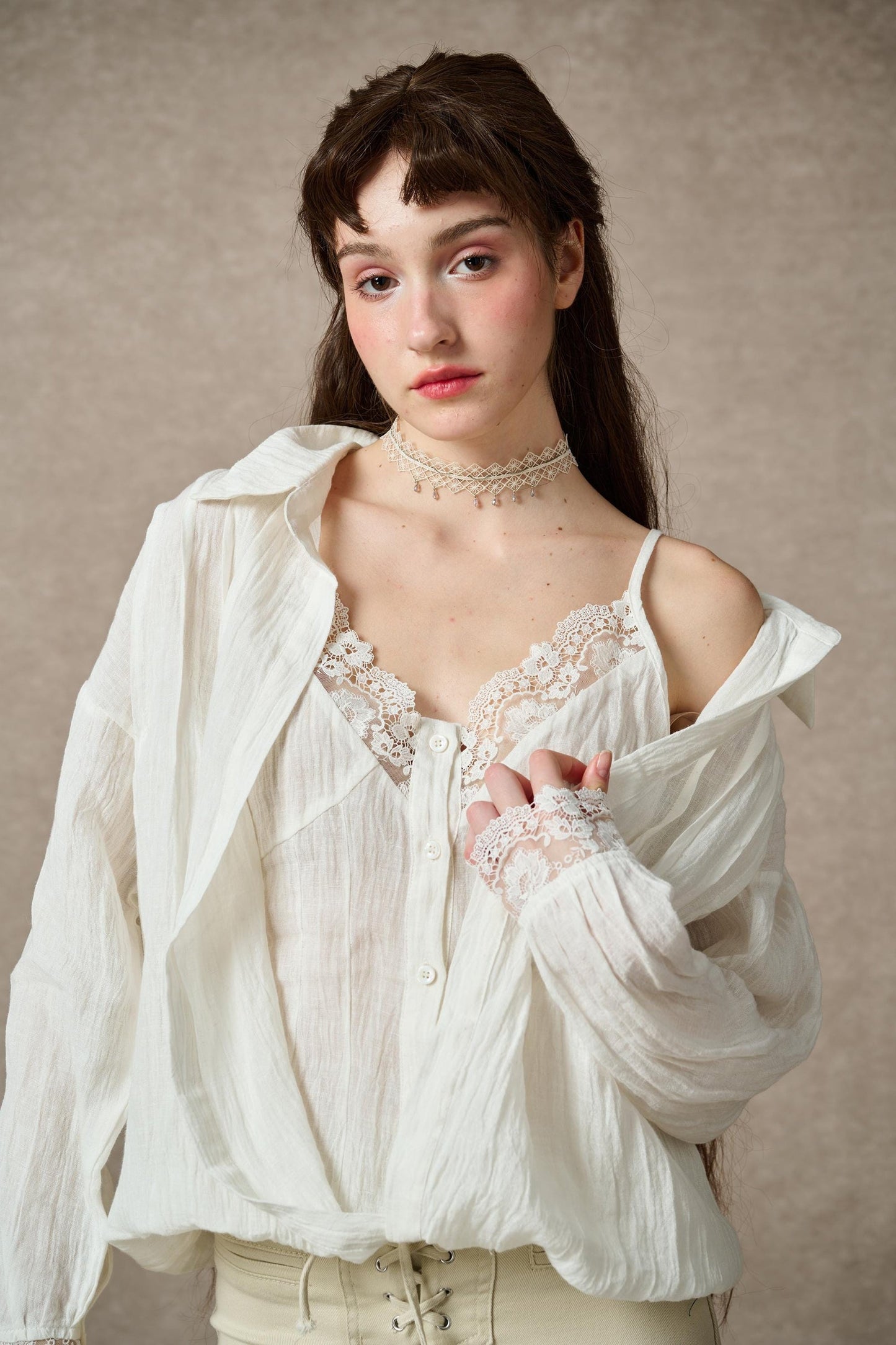 TIFFANY LINEN LAYERS SHIRT