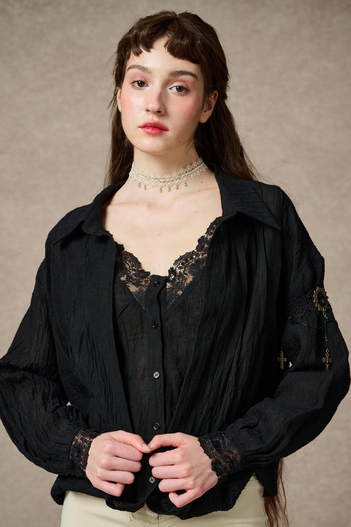 TIFFANY LINEN LAYERS SHIRT