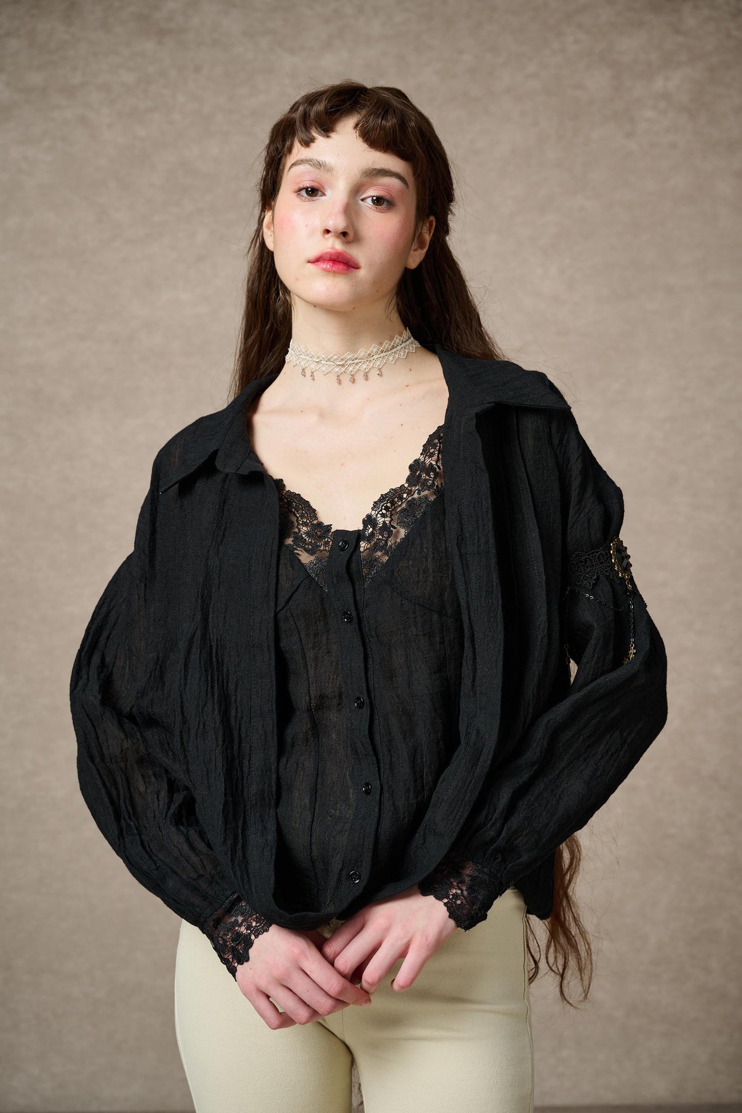 TIFFANY LINEN LAYERS SHIRT