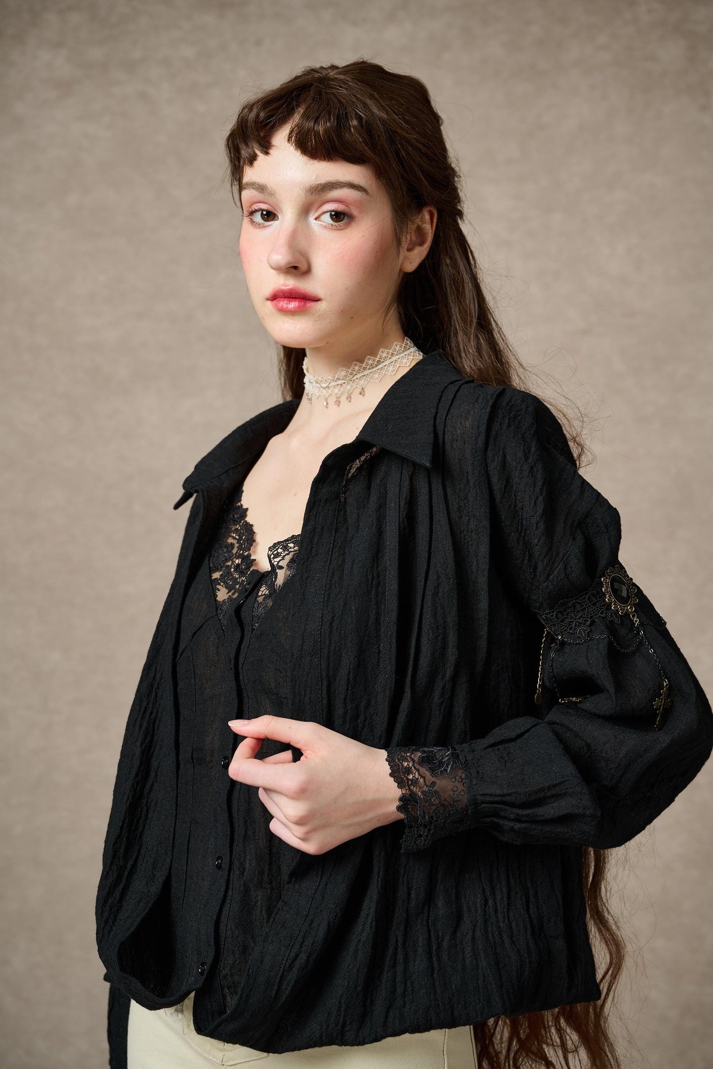 TIFFANY LINEN LAYERS SHIRT