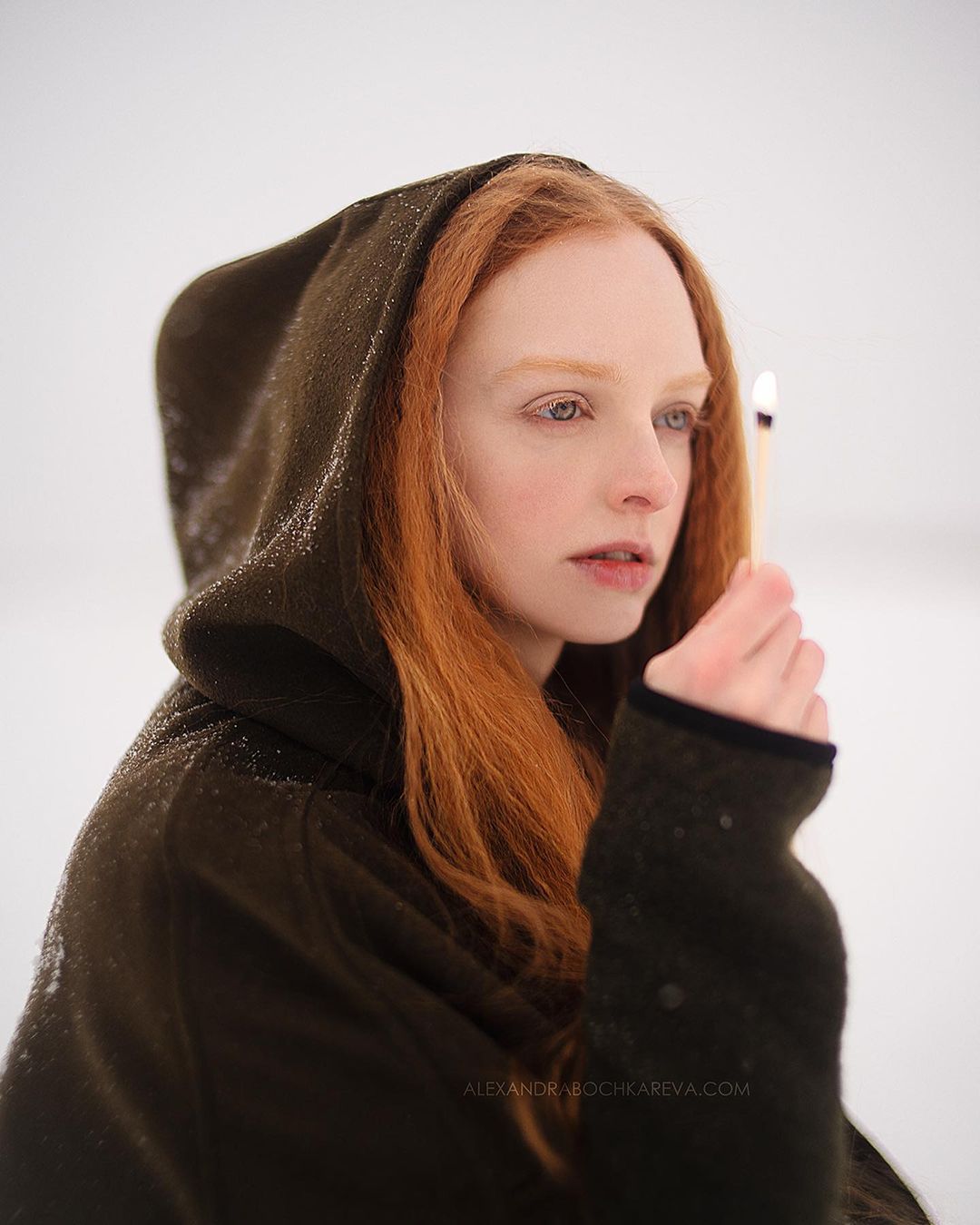 PARINI OLIVE MAXI HOODED WOOL CLOAK COAT