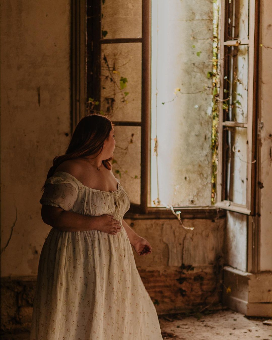 BERGAMOTE FLORAL LINEN DRESS