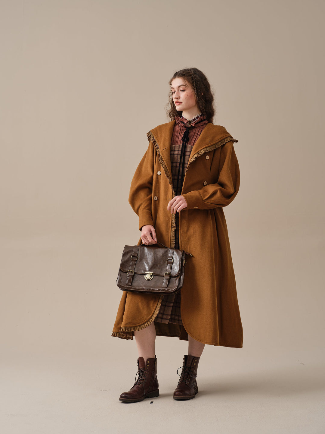 JACQUES LONG HOODED VICTORIAN COAT (100% WOOL)