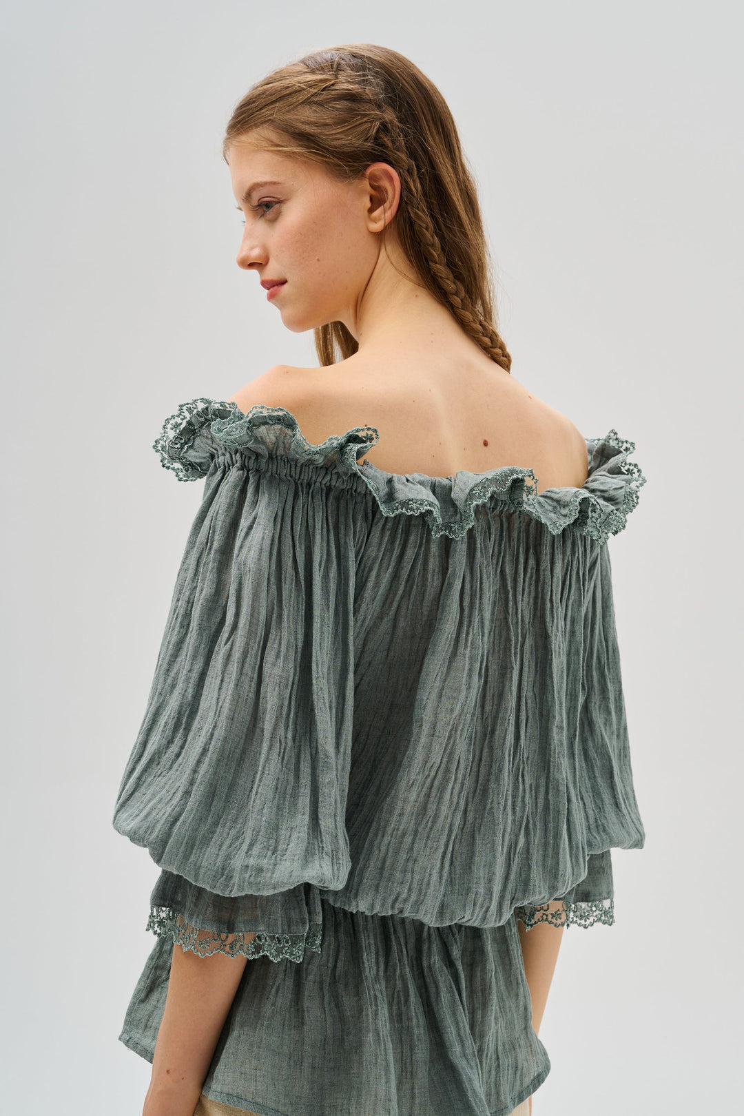 STELLA RUFFLED LACE FAIRY BLOUSE