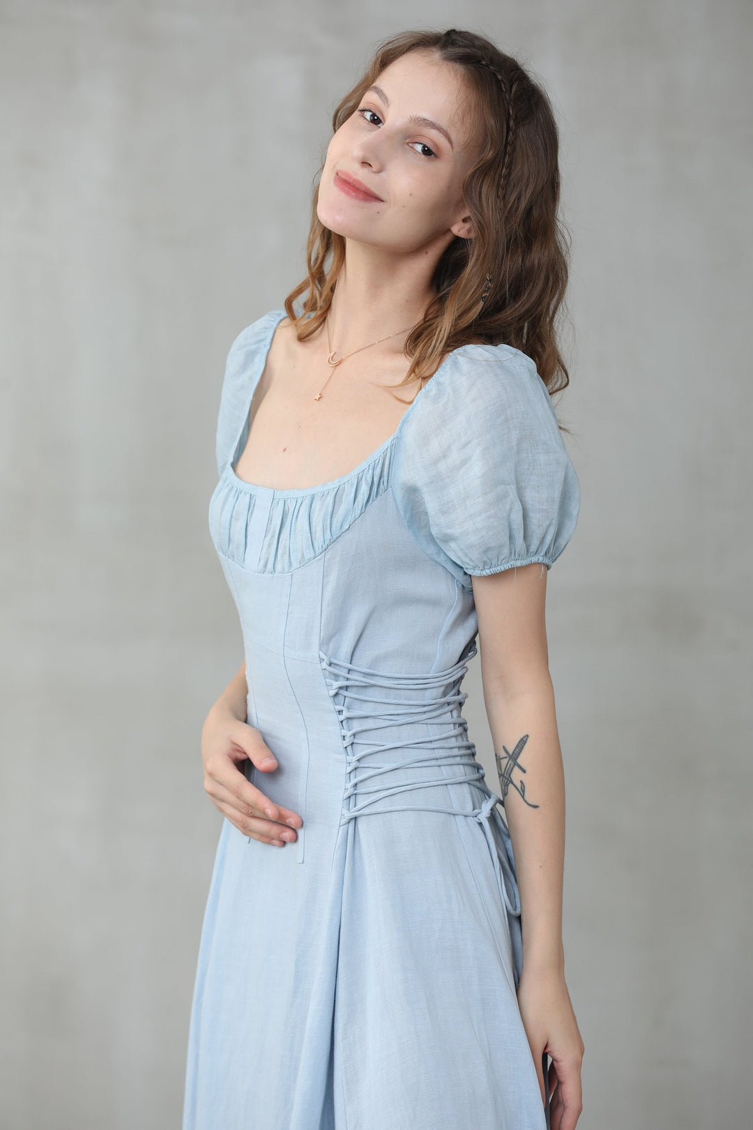 CINDERELLA LINEN DRESS