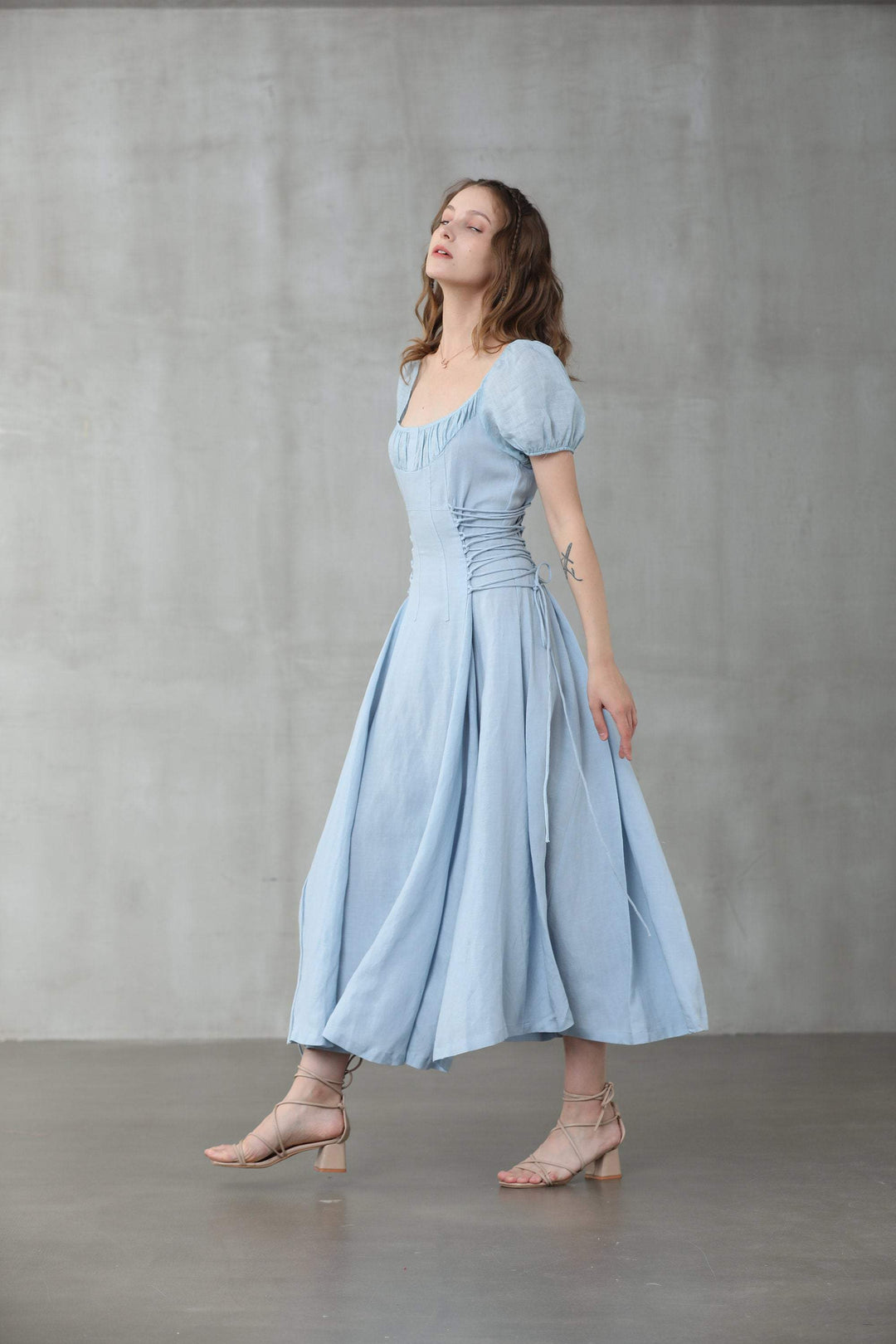 CINDERELLA LINEN DRESS