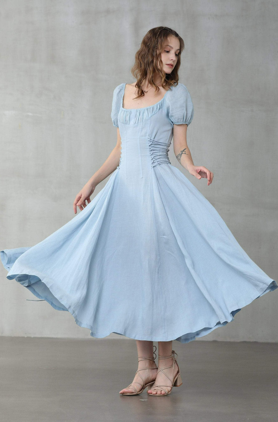 CINDERELLA LINEN DRESS