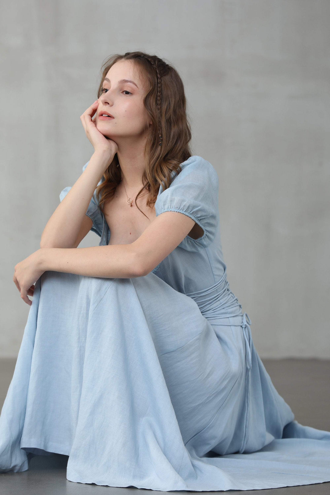 CINDERELLA LINEN DRESS