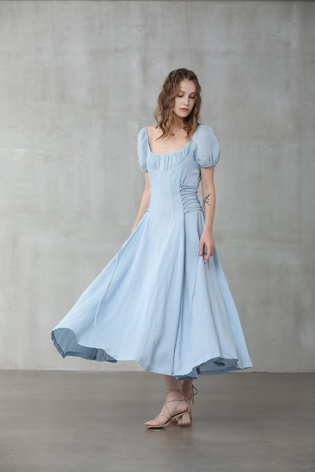 CINDERELLA LINEN DRESS