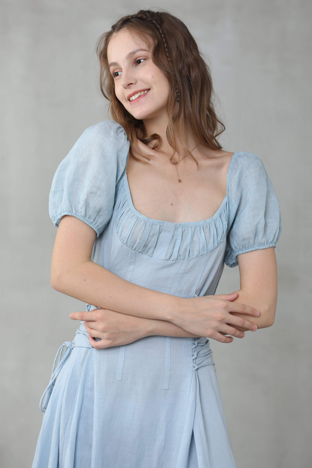 CINDERELLA LINEN DRESS