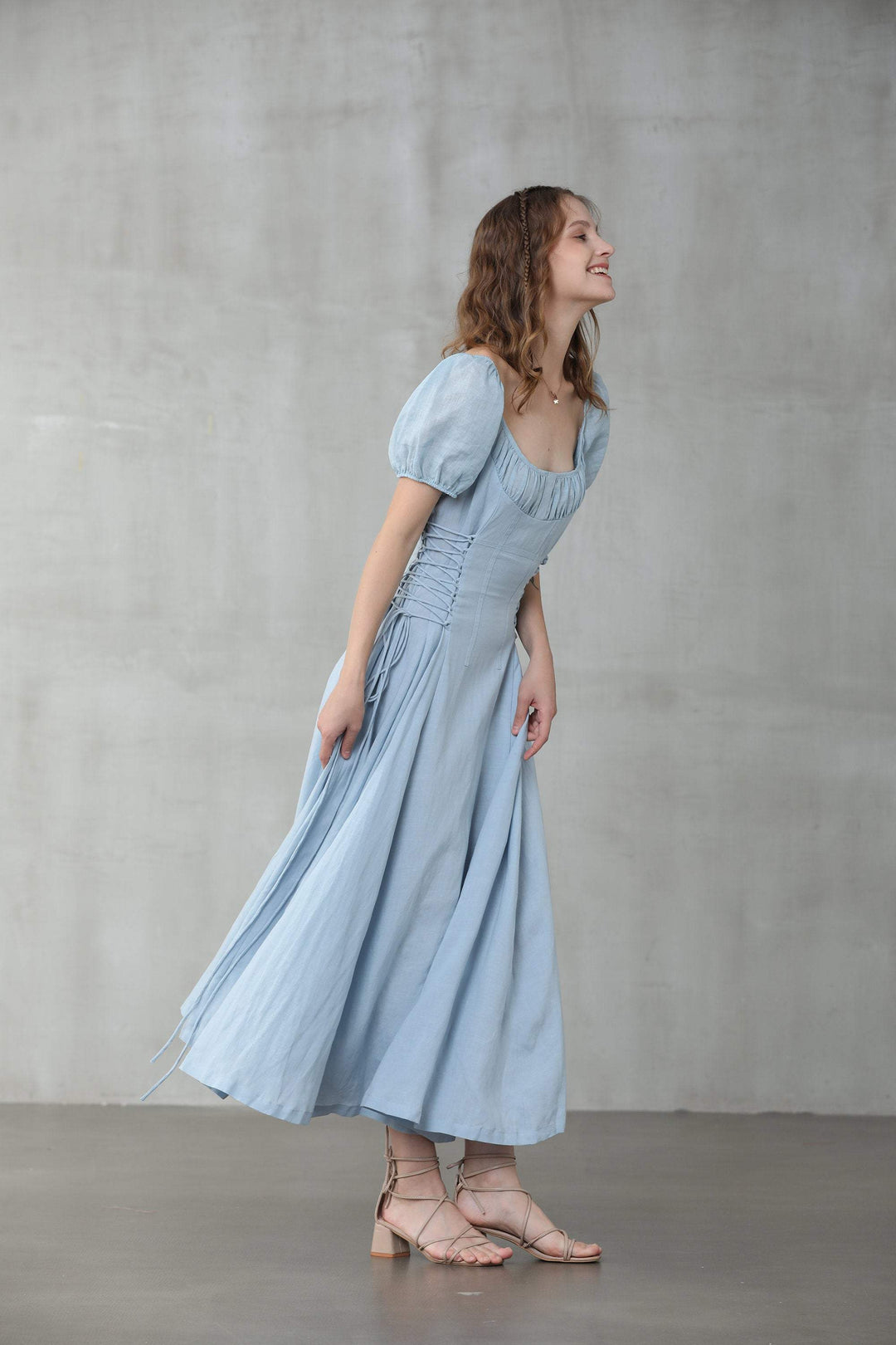 CINDERELLA LINEN DRESS