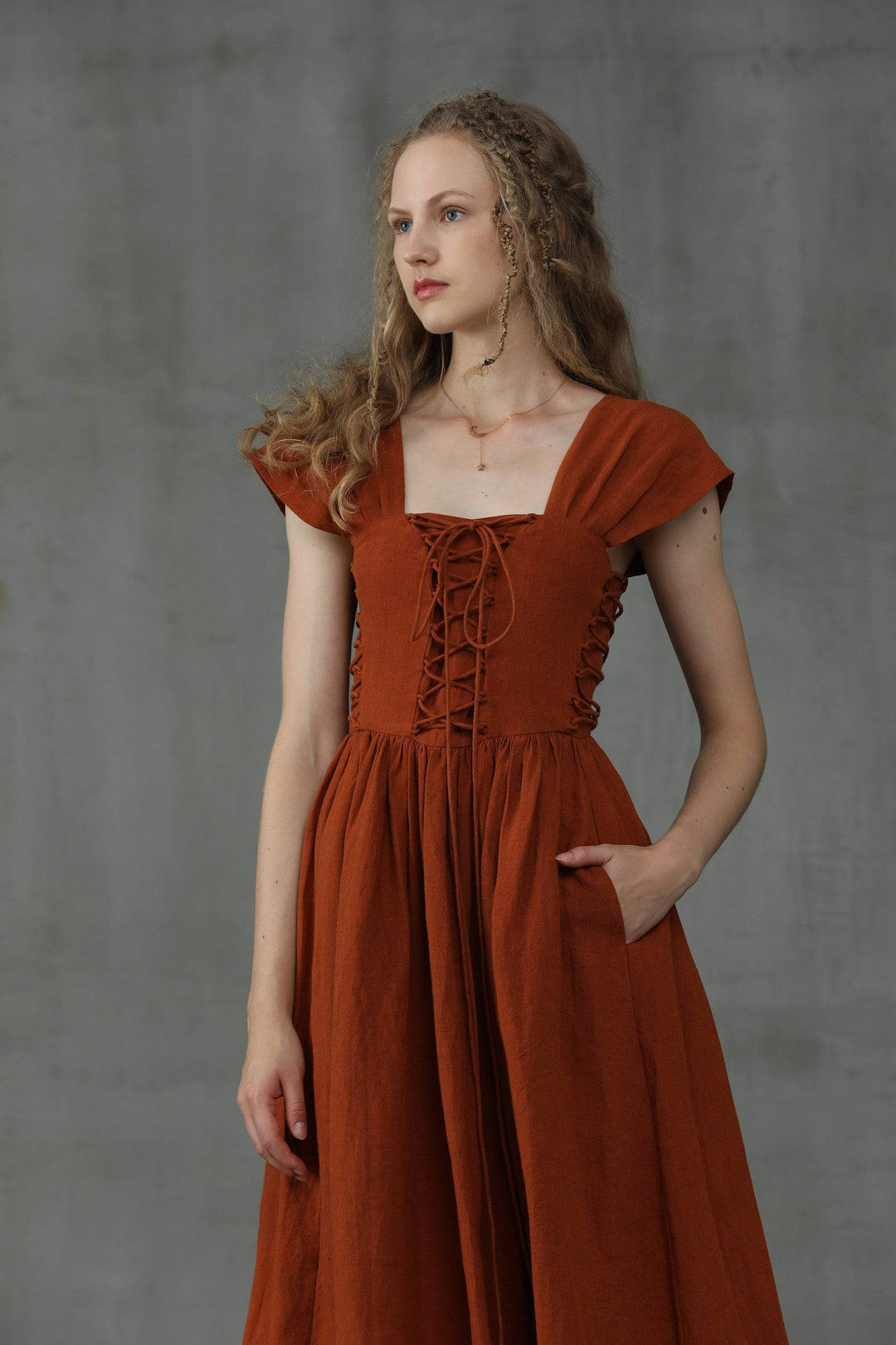 GLORY FRONT LACE-UP DRESS