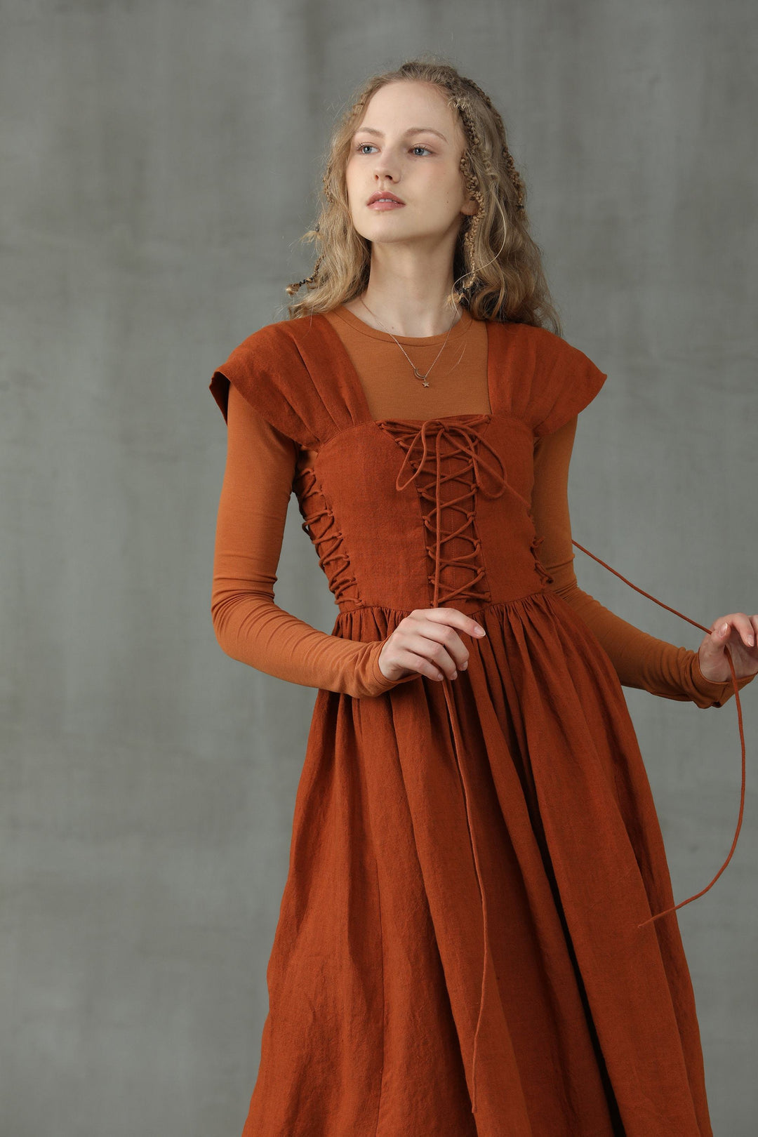 GLORY FRONT LACE-UP DRESS