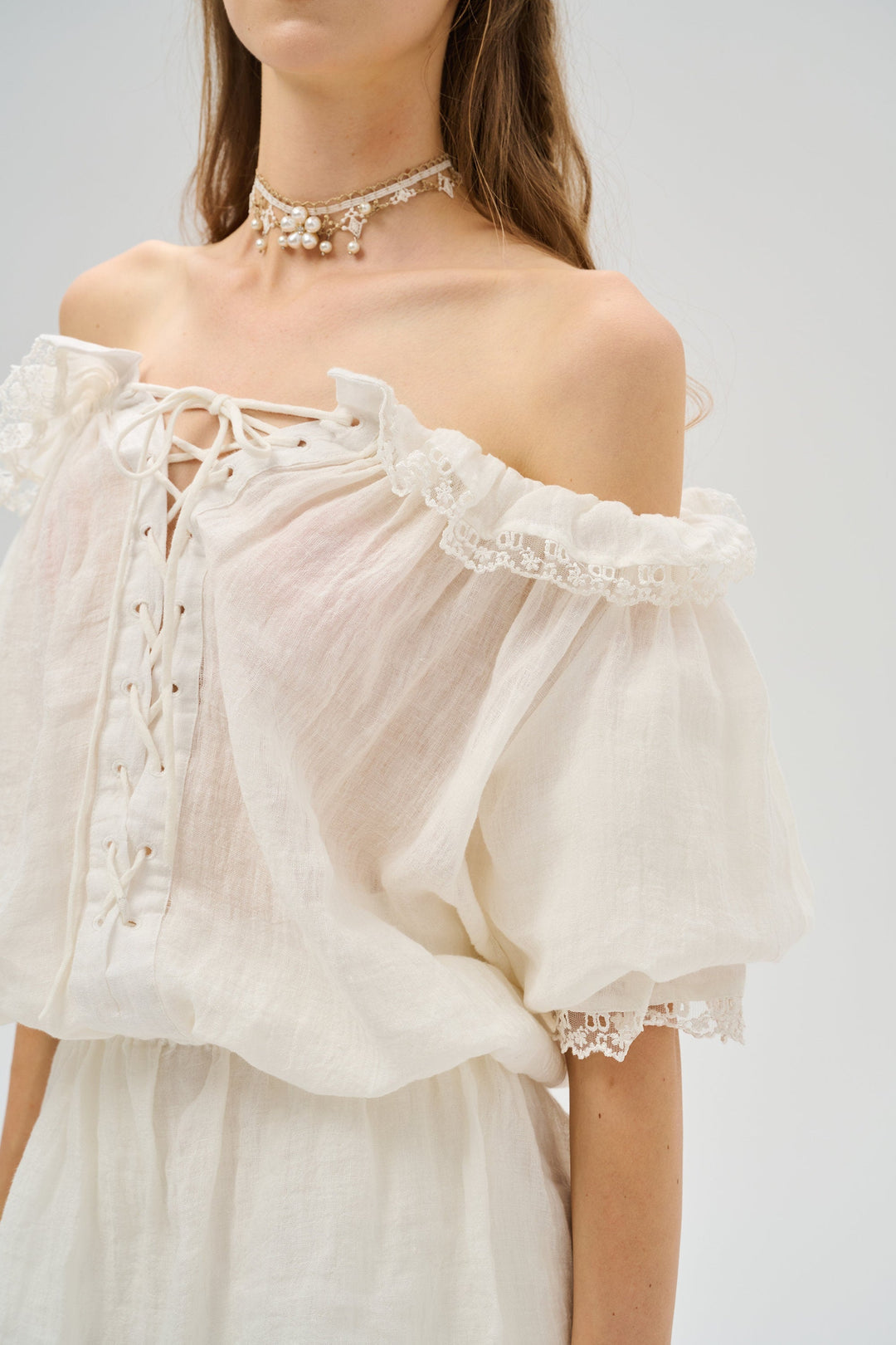 STELLA RUFFLED LACE FAIRY BLOUSE