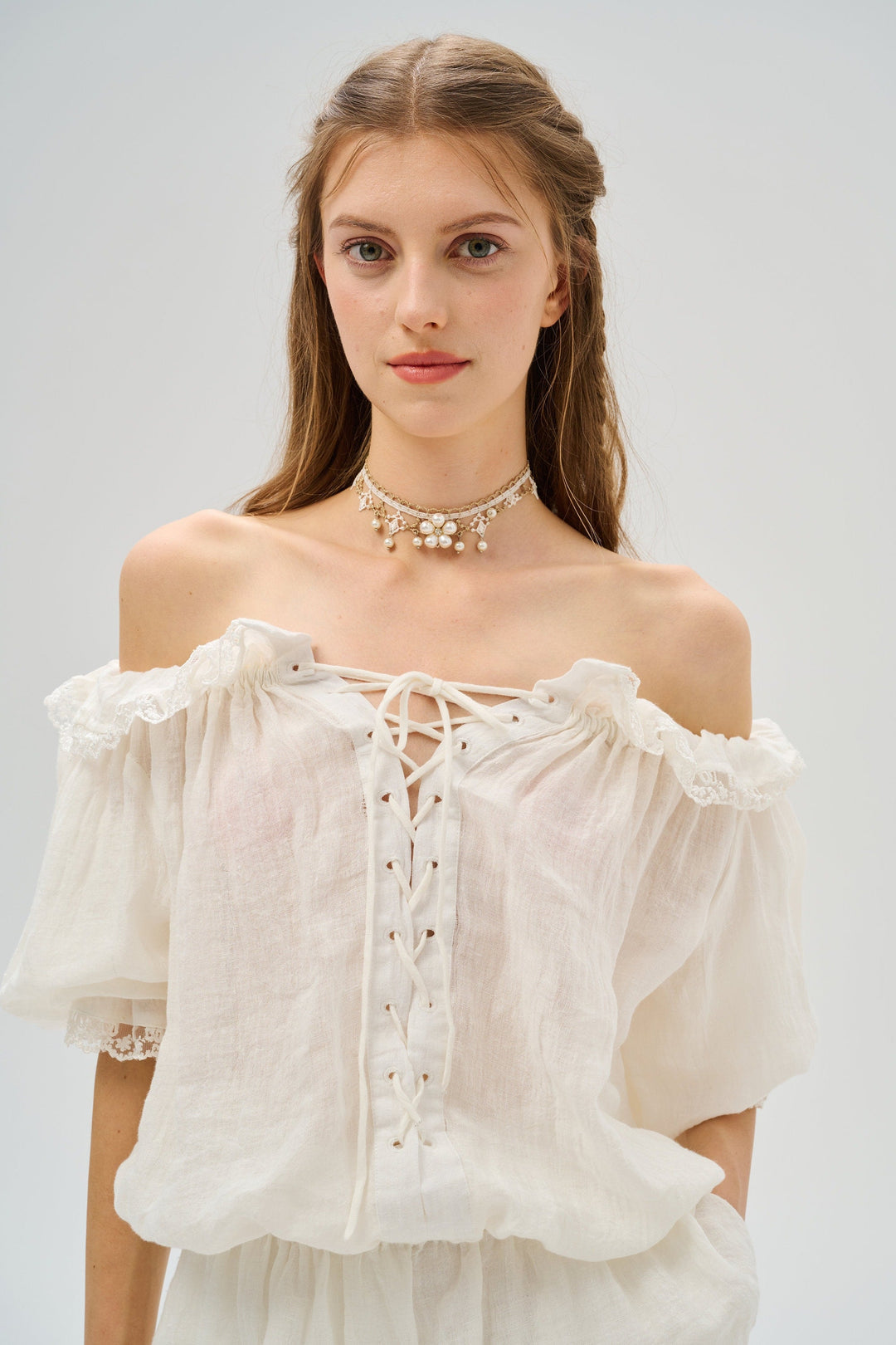 STELLA RUFFLED LACE FAIRY BLOUSE