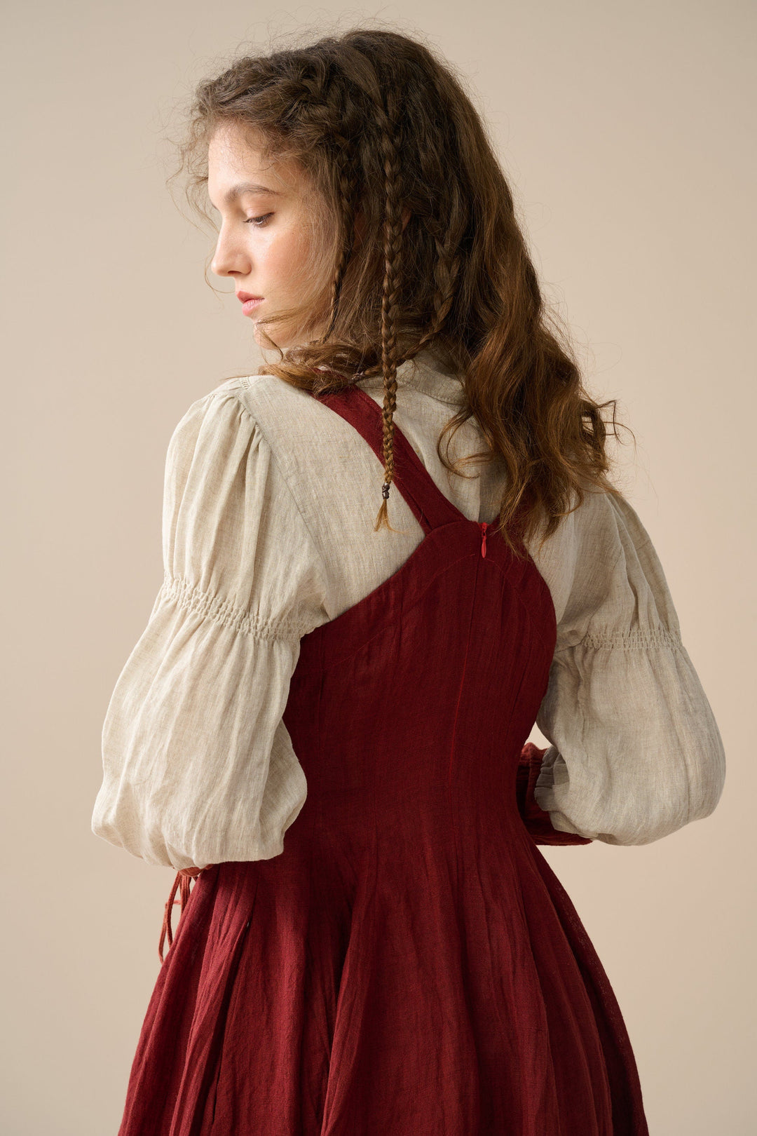 YEDDA BUTTONED LINEN SHIRT BLOUSE