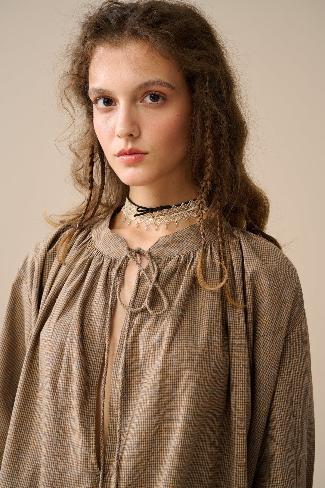 ZORA PUFF SLEEVE LINEN BLOUSE