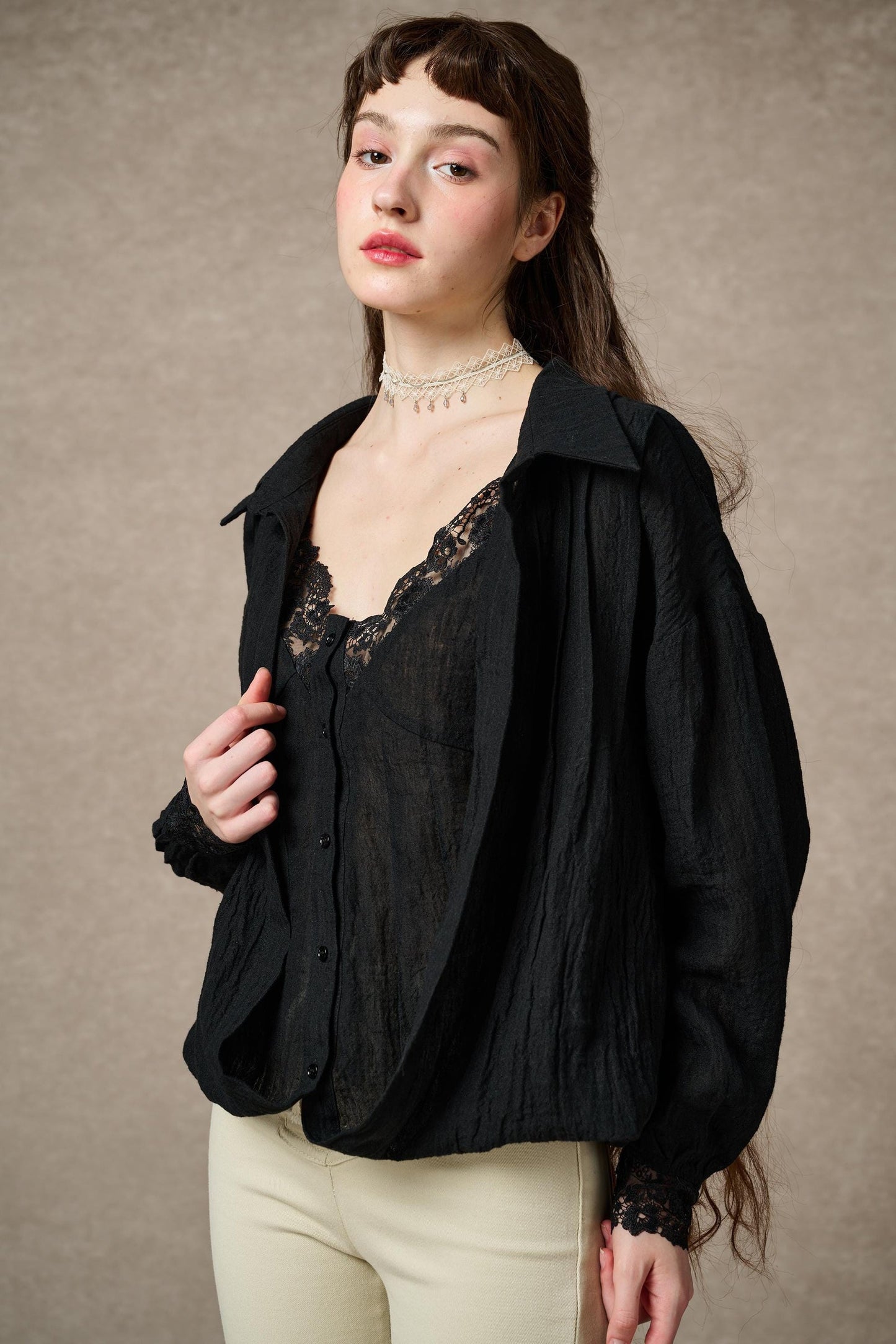 TIFFANY LINEN LAYERS SHIRT