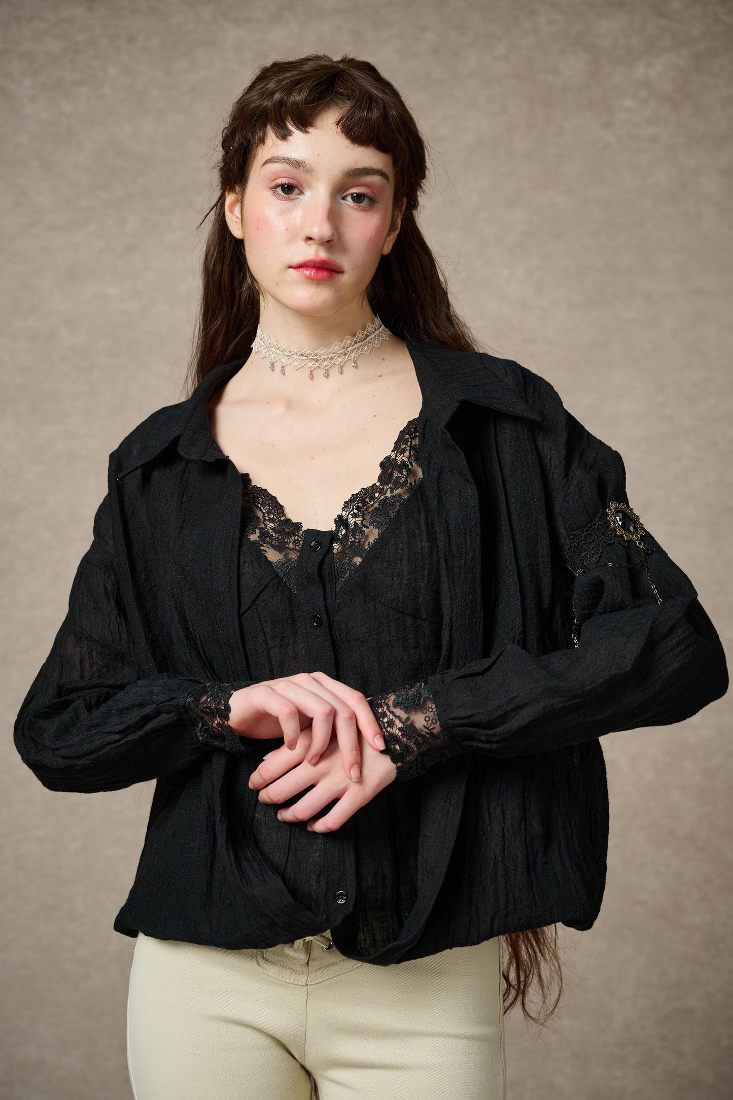 TIFFANY LINEN LAYERS SHIRT