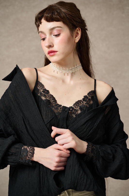 TIFFANY LINEN LAYERS SHIRT